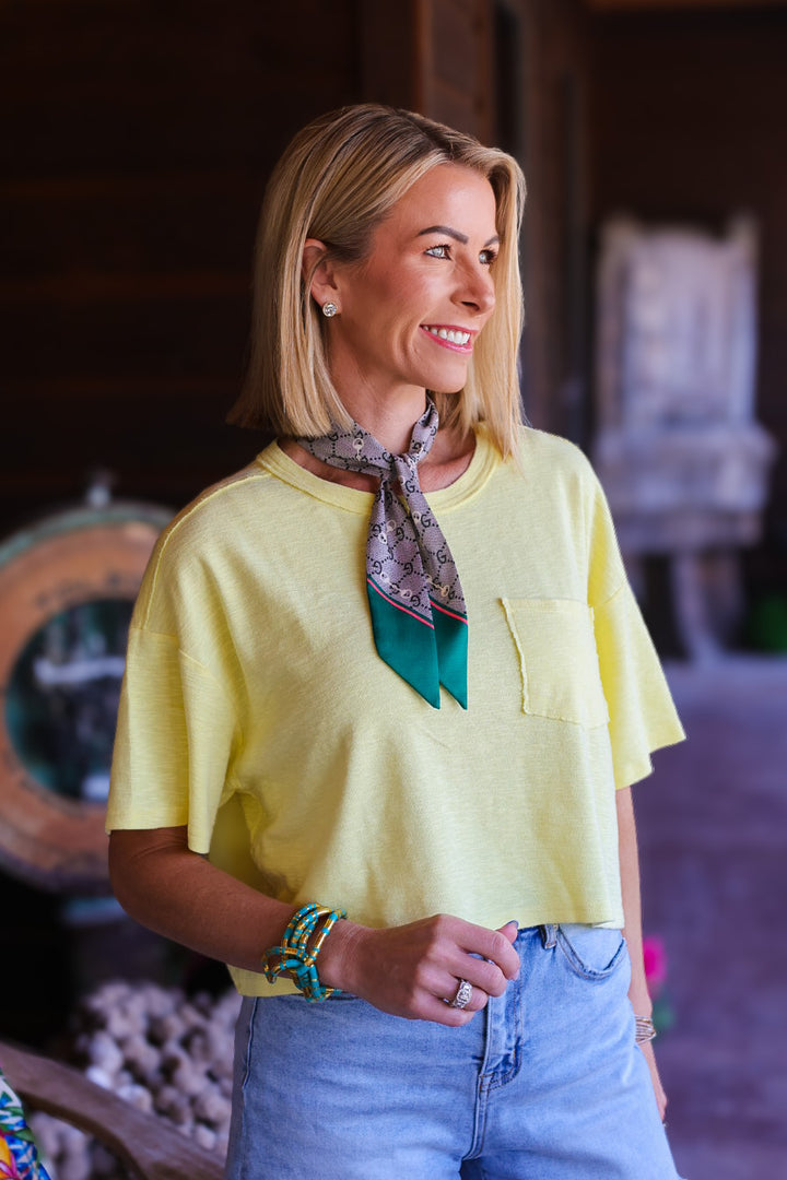 The Daybreak Pocket Tee – Yellow