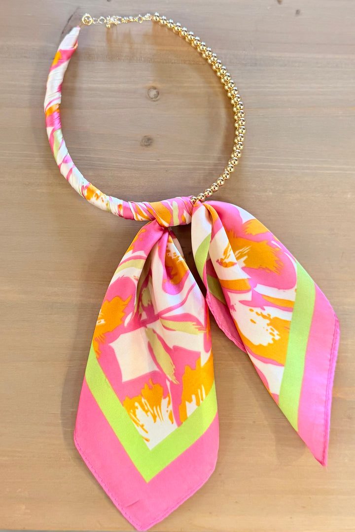 The 4E Josephine Silk Scarf Necklace