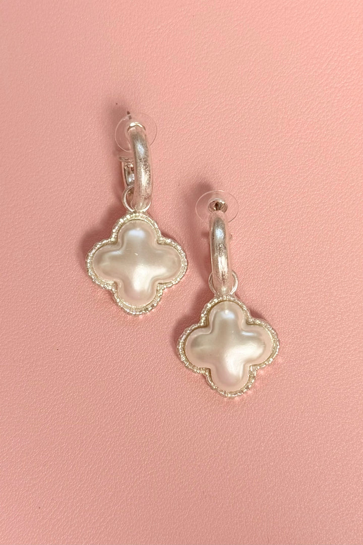 Garden Party Hoop Pearl Cross Dangles