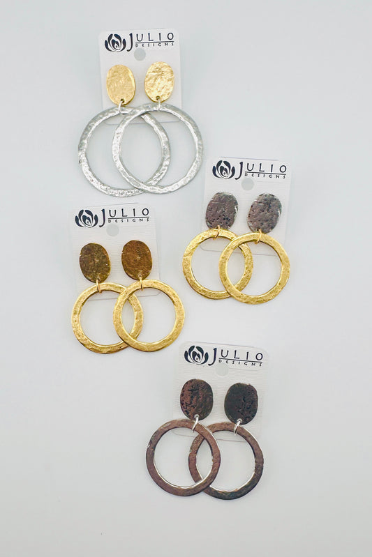 Julio Handmade Hammered Earrings