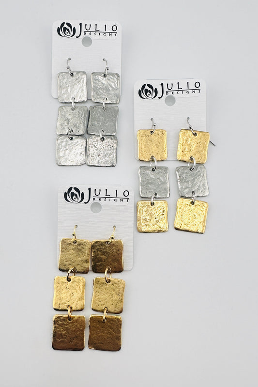 Julio Triple Hammered ER239 Earring