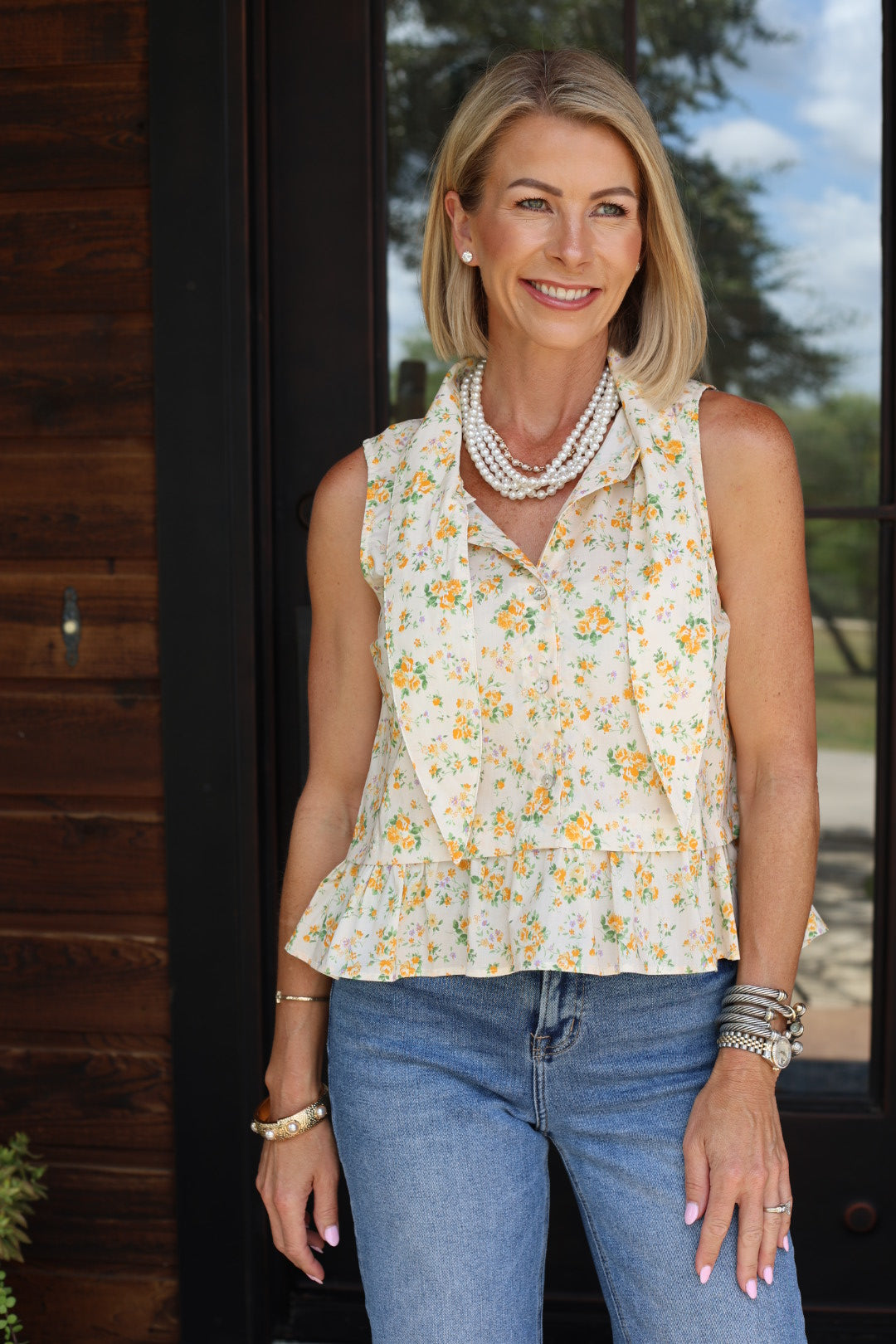 The Buttercup Bloom Peplum Top