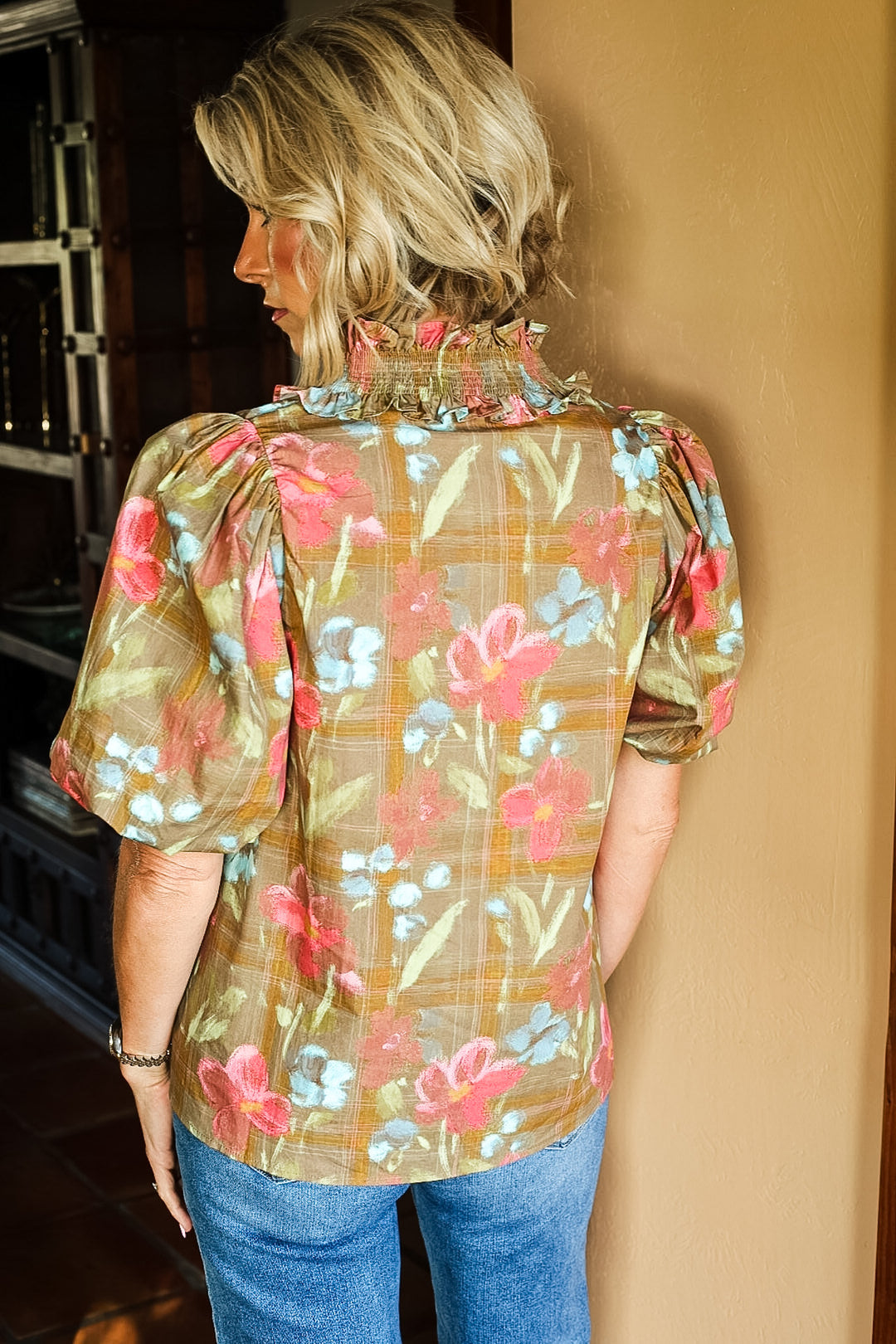 The Winslow Floral Cotton Puff Sleeve Top