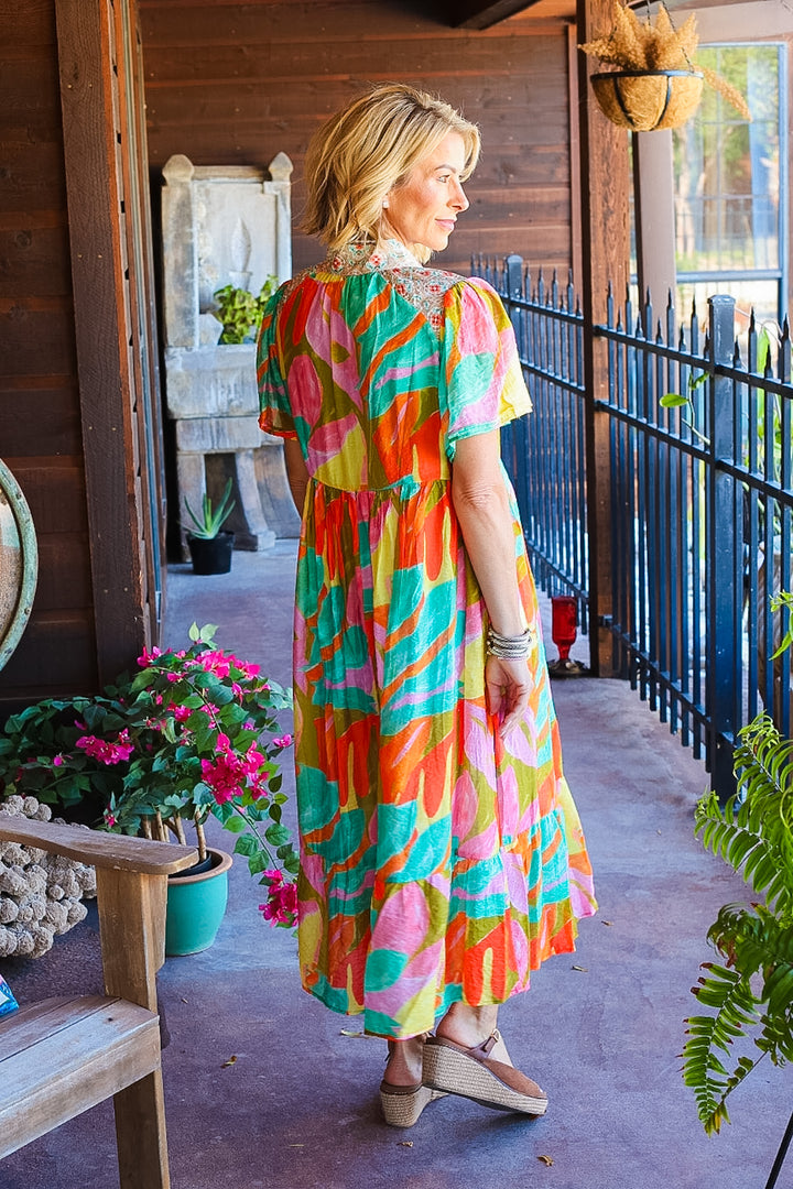 The Tropical Breeze Midi Dress