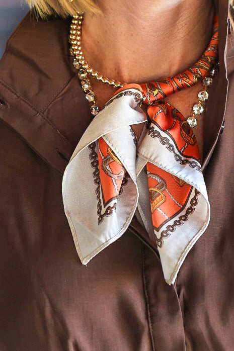 The 4E Bridle Silk Scarf Necklace