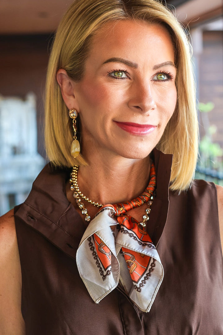 The 4E Bridle Silk Scarf Necklace