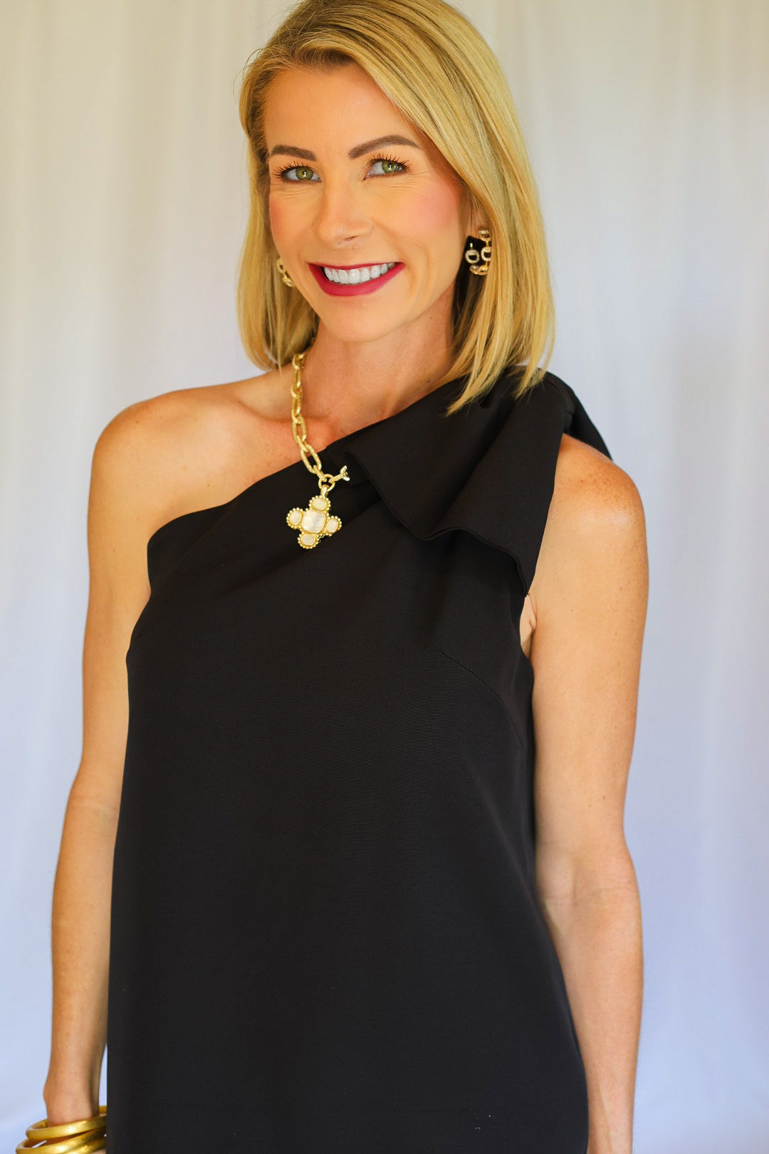 The Harper Bow Mini Dress – Black
