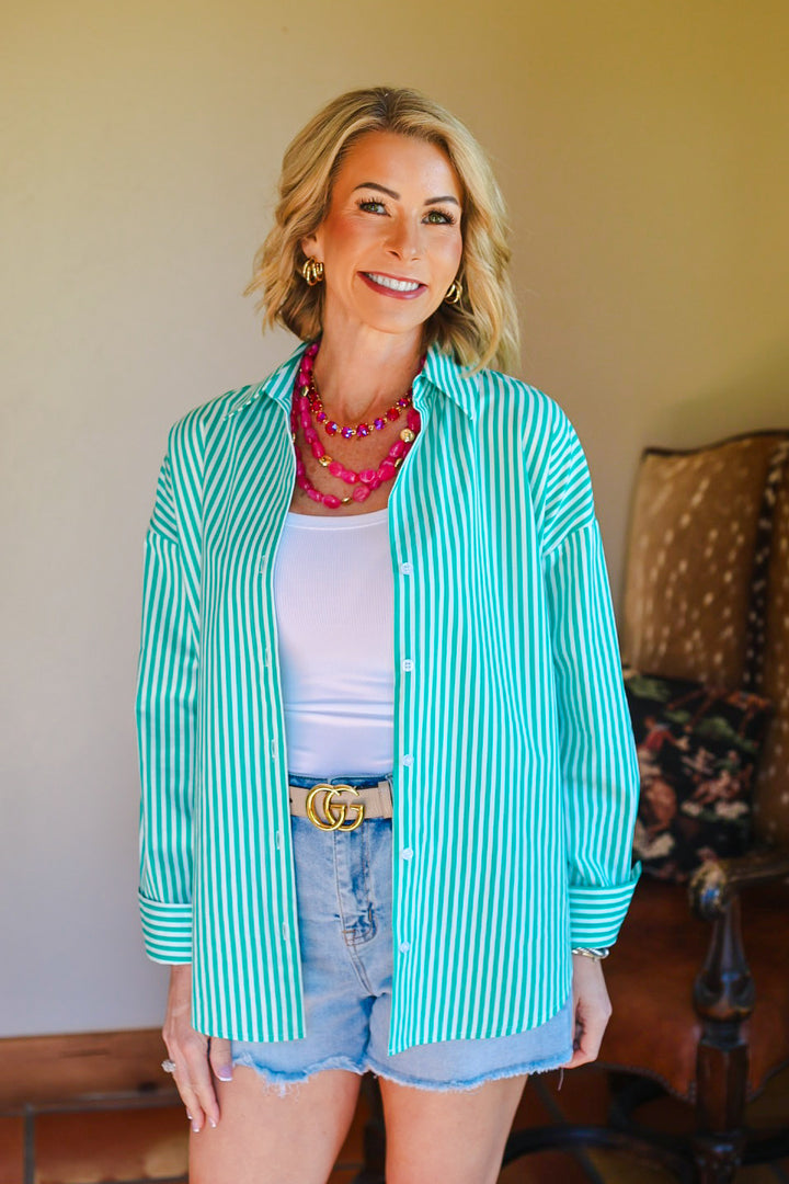 The Bayside Stripe Shirt – Green