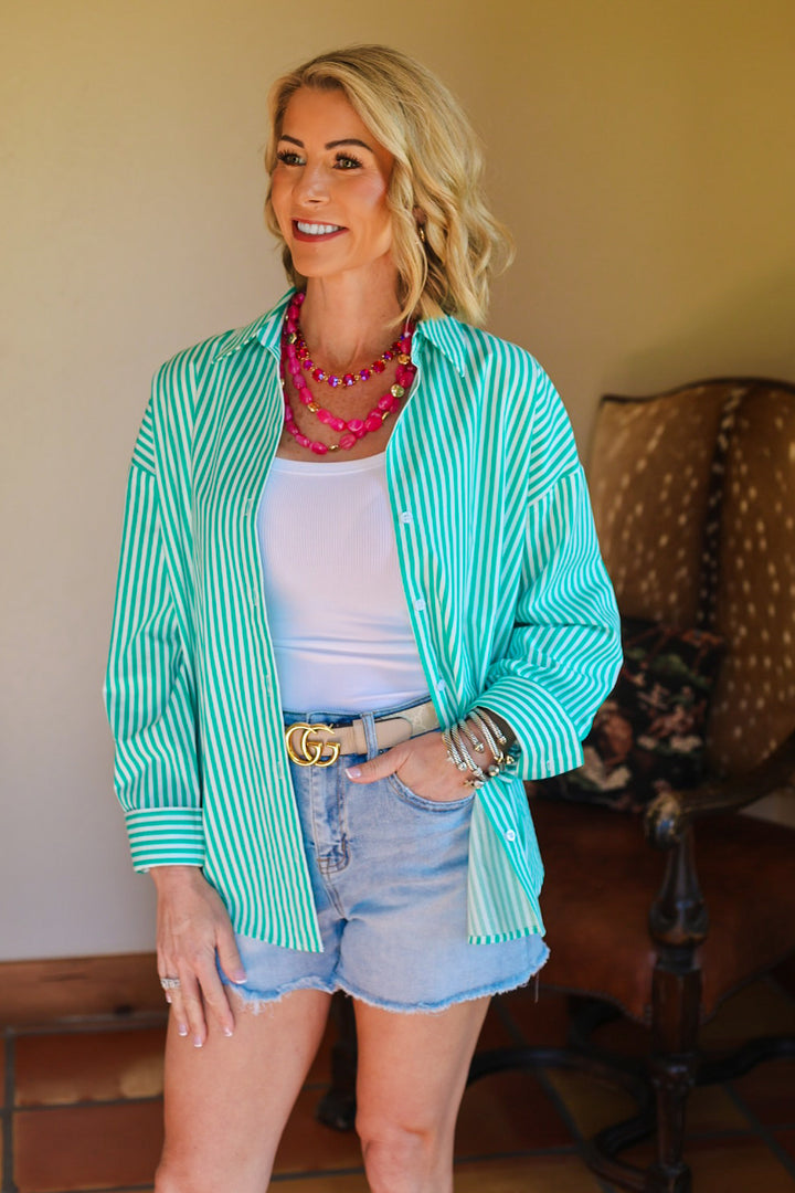 The Bayside Stripe Shirt – Green