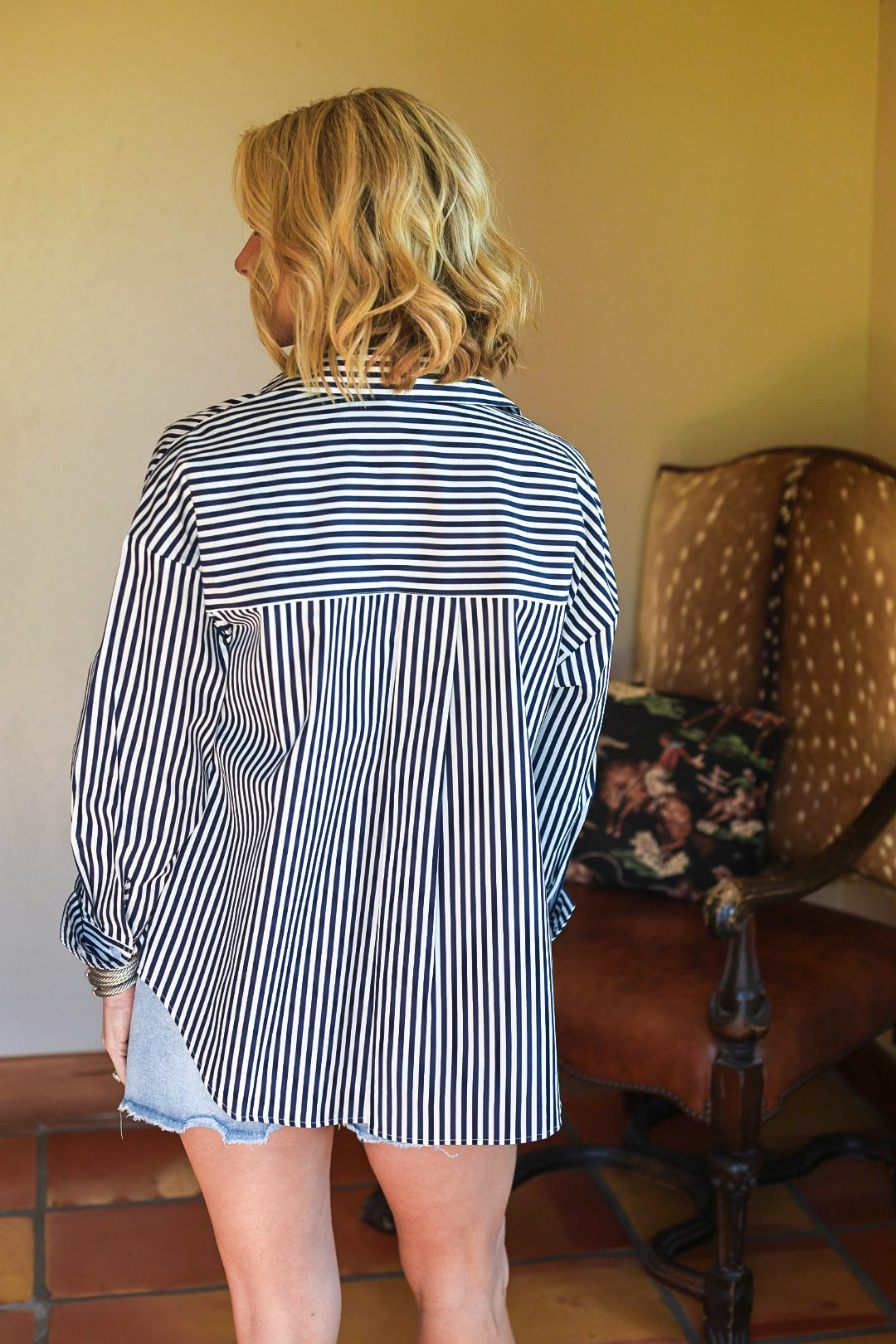 The Bayside Stripe Shirt – Navy
