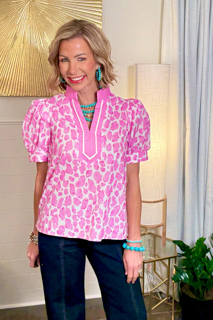 The Riviera Polo Top – Pink