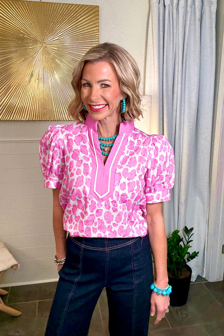 The Riviera Polo Top – Pink