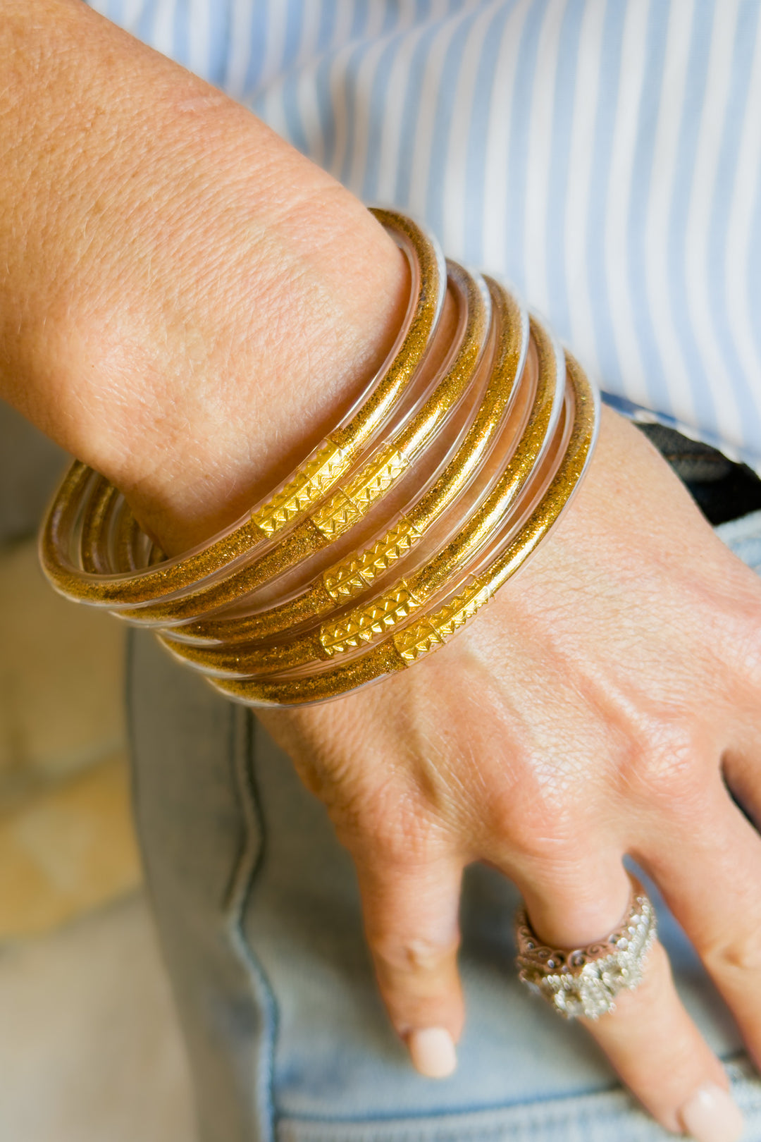 The Radiant Gold Bangle Set