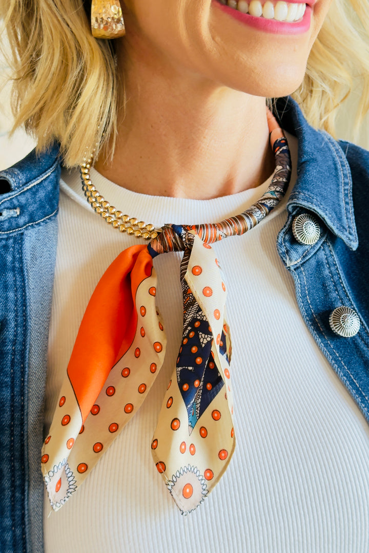 The 4E Sunset Scarf Necklace