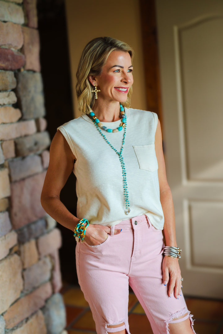 Harbor Pocket Tank - Cream