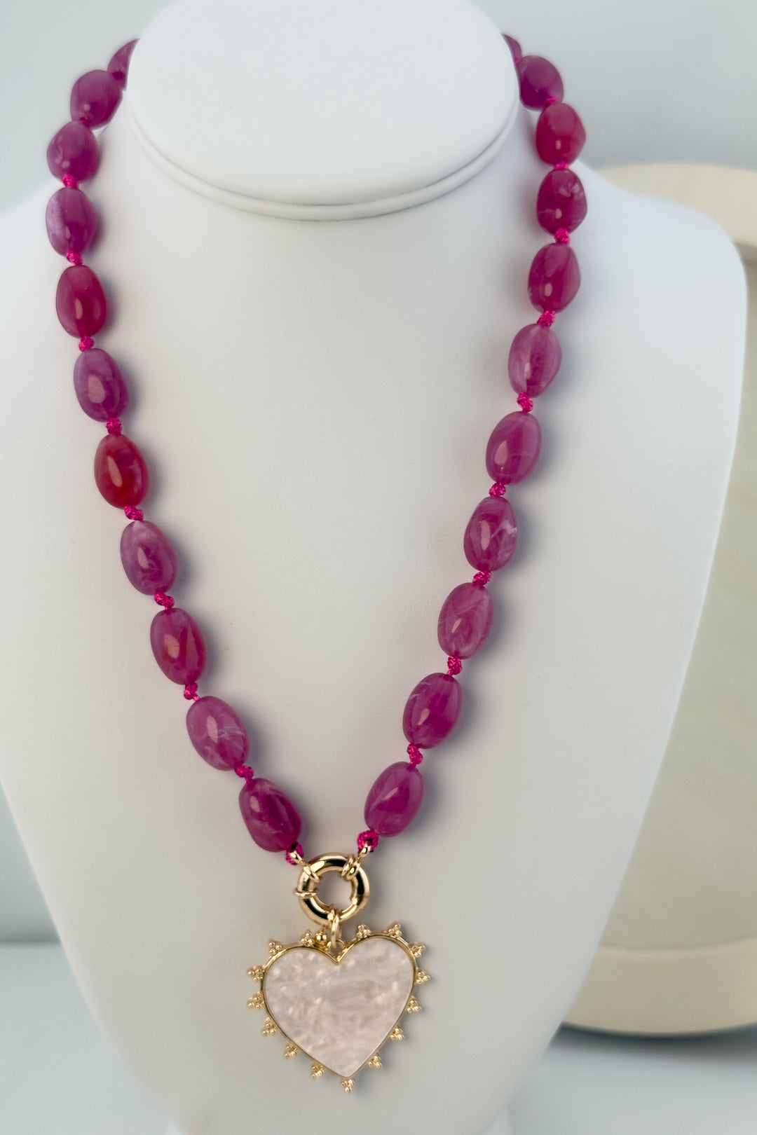 The Rosette Heart Stone Necklace