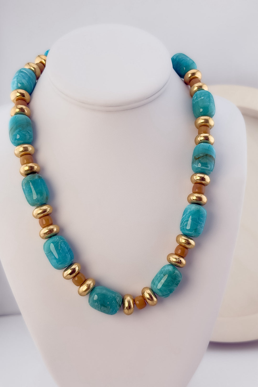The Delilah Beaded Statement Necklace – Turquoise Multi