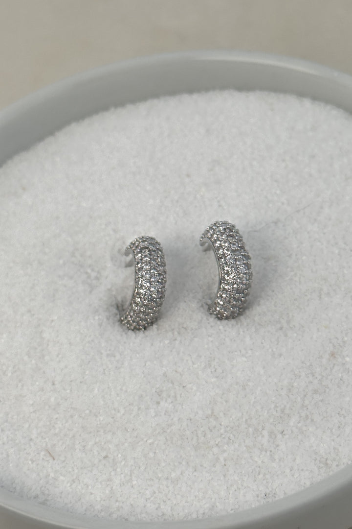 The Monroe Luxe Pavé Hoop Earrings