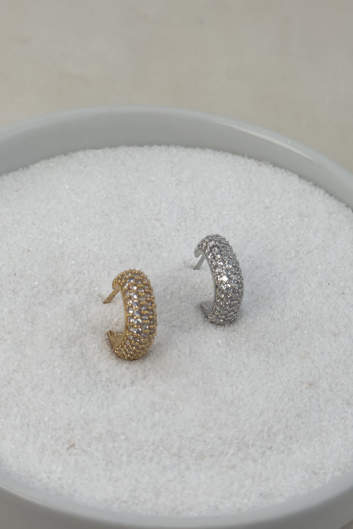The Monroe Luxe Pavé Hoop Earrings