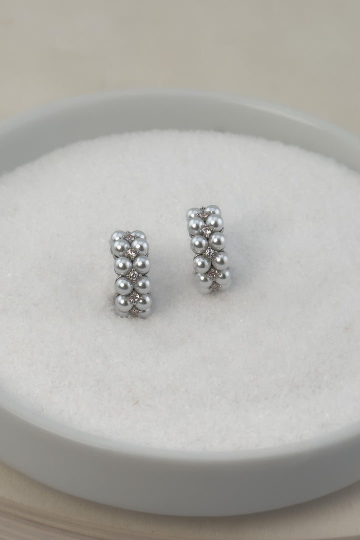The Everly Pearl Luxe Huggie Earrings