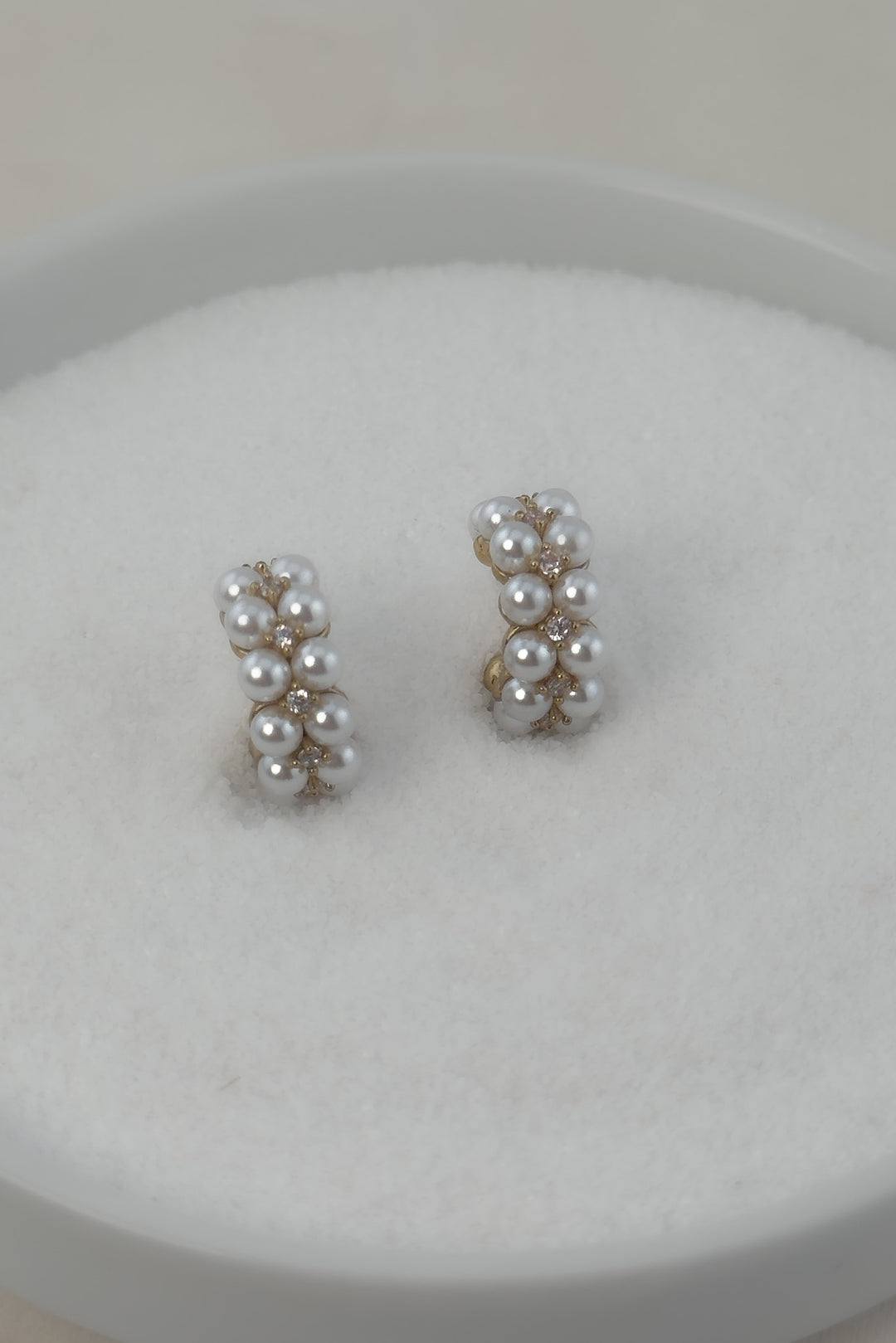 The Everly Pearl Luxe Huggie Earrings