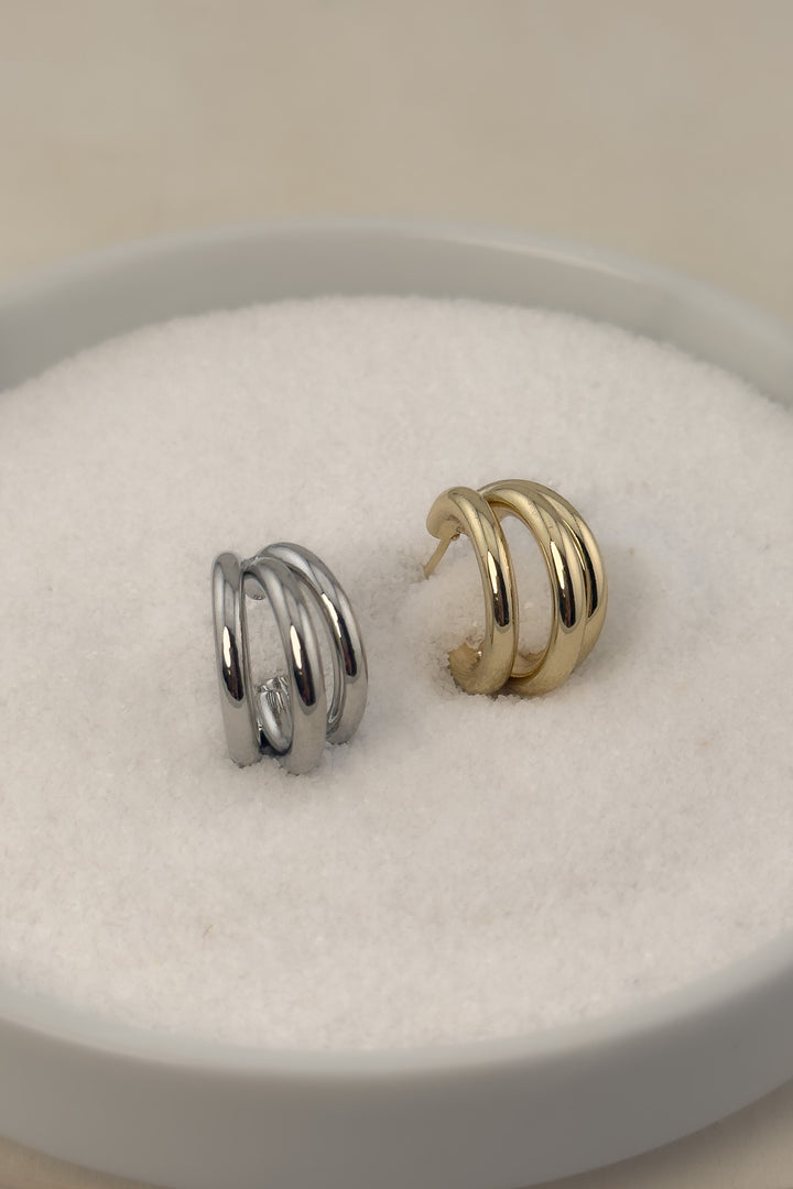 The Petite Triple Hoop Earrings
