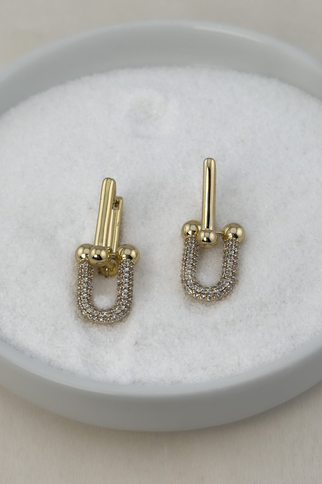 The Luxe Lock Crystal Earrings