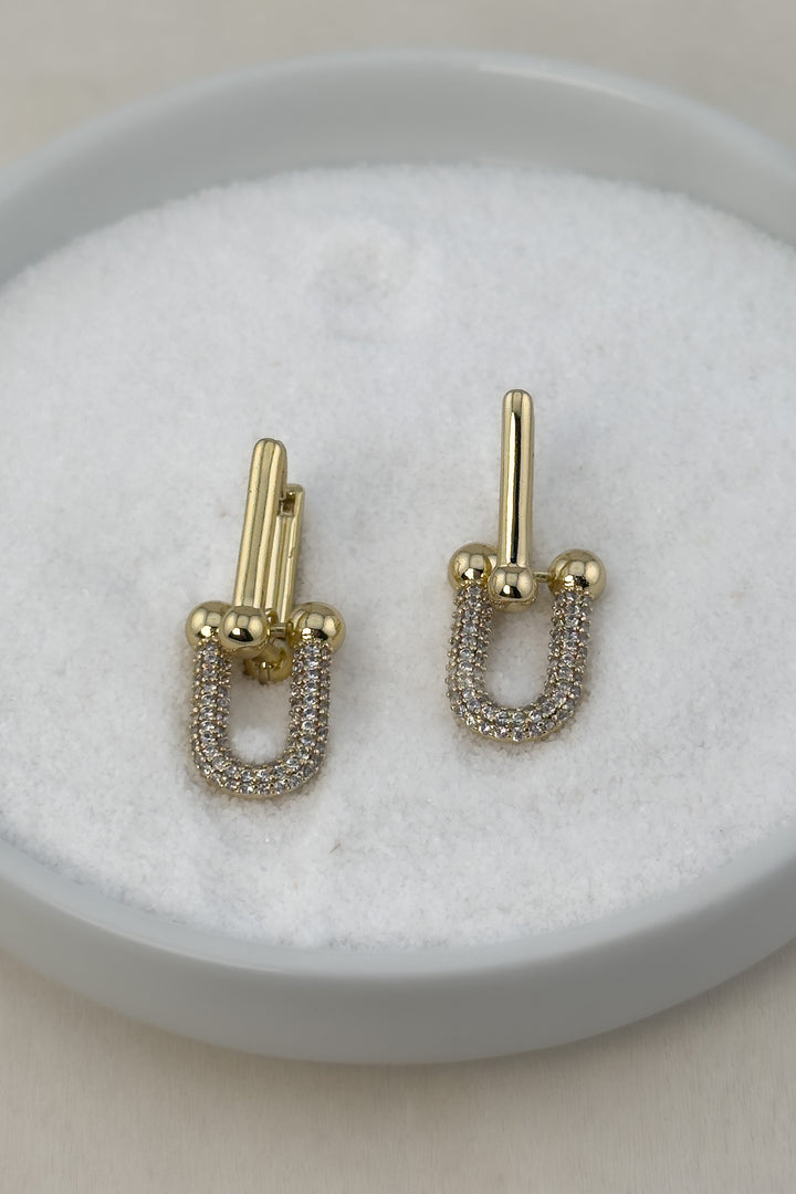 The Luxe Lock Crystal Earrings