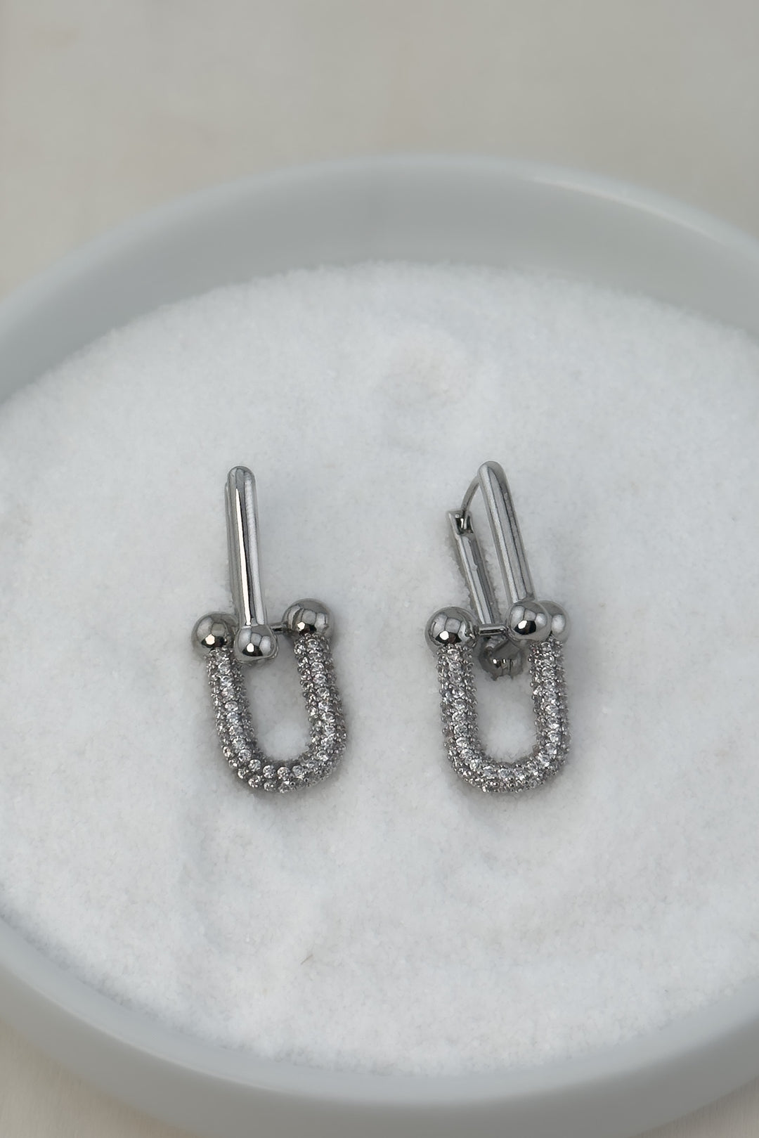 The Luxe Lock Crystal Earrings