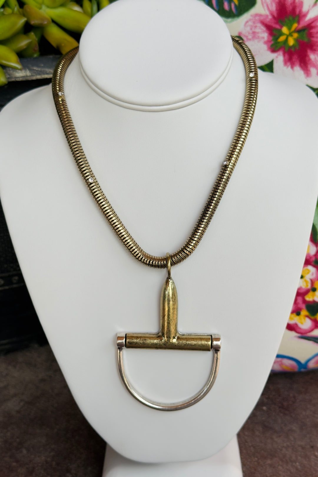 The Saddle Bit Necklace – Mixed Metal
