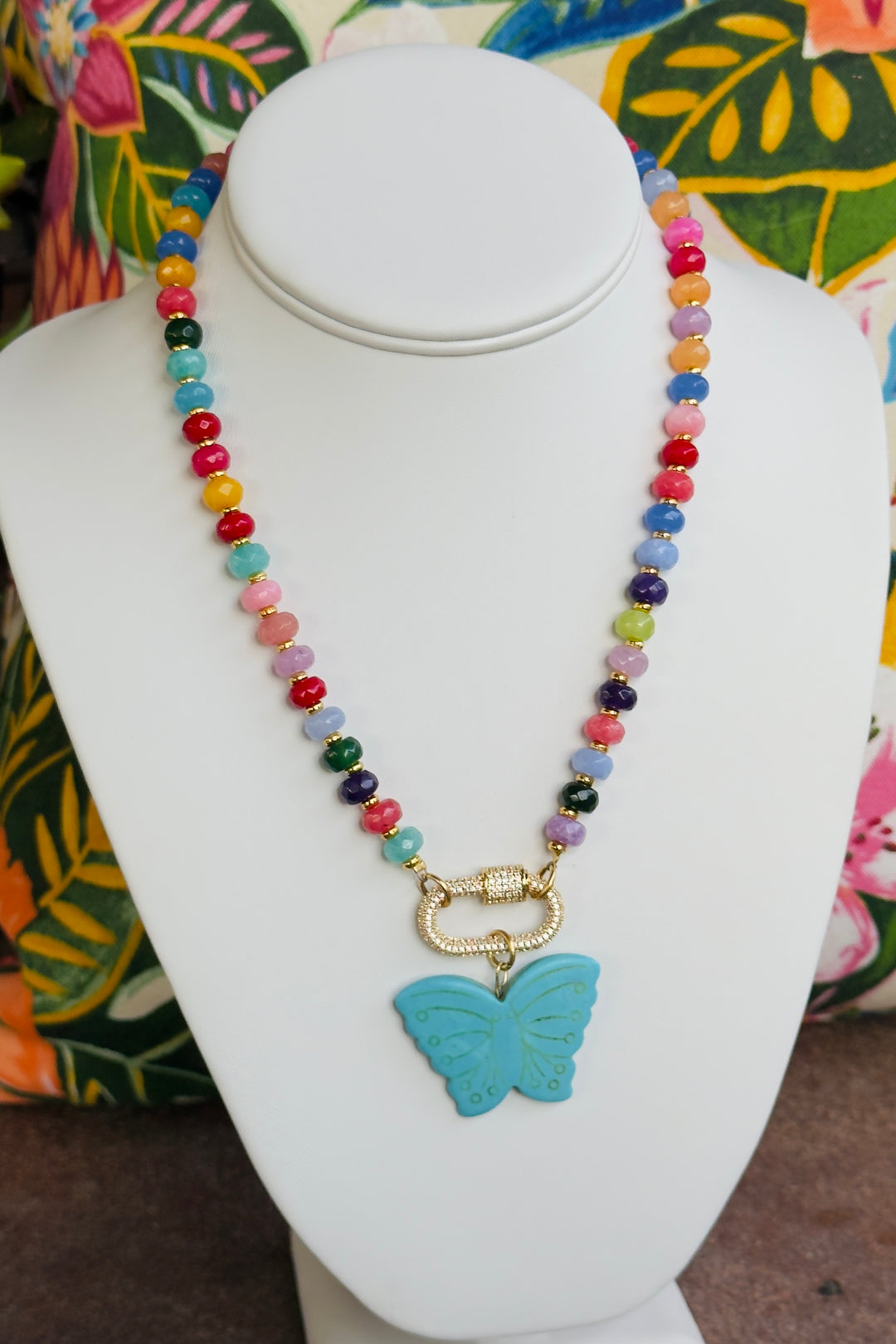 The Bar E Turquoise Butterfly Necklace