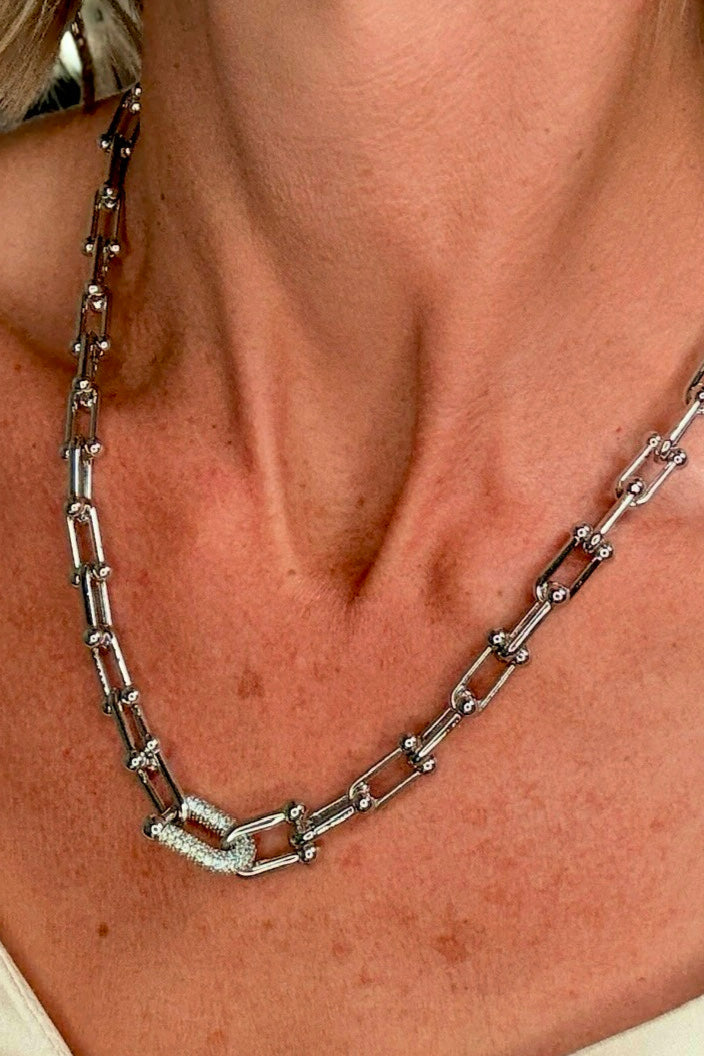 The Manhattan Silver Link Necklace