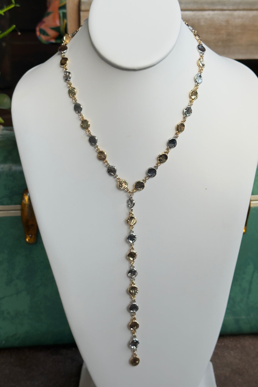 The Charlotte Lariat Necklace – Mixed Metal