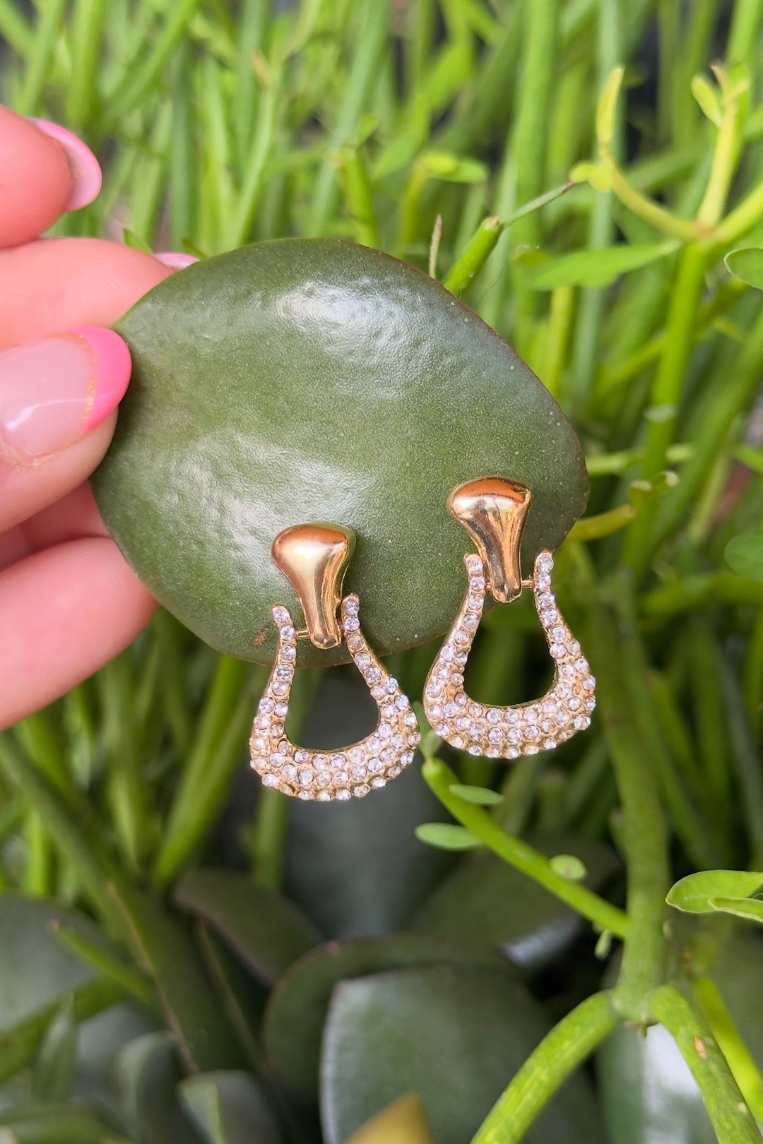 The Brielle Crystal Horseshoe Earrings