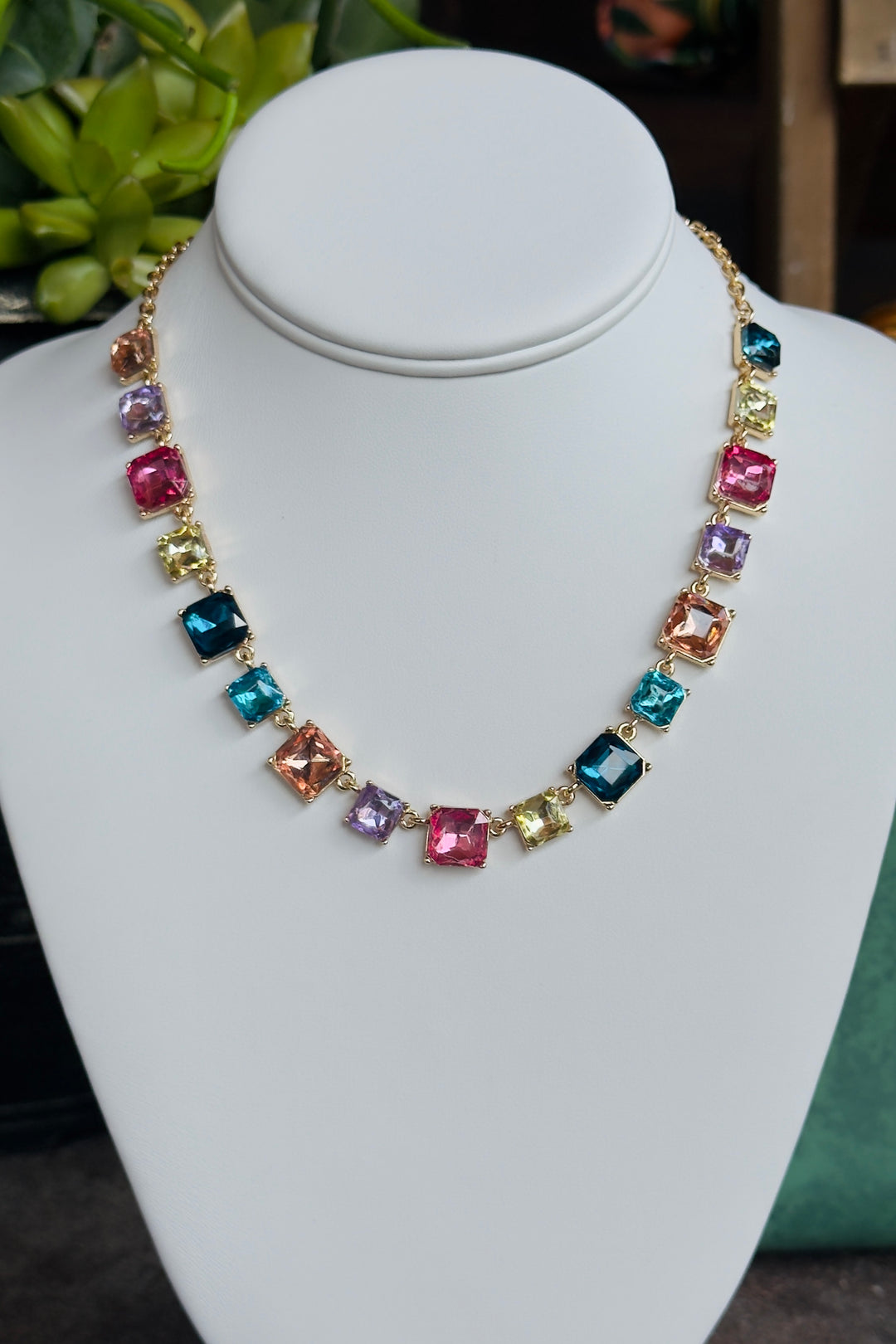 The Luna Statement Necklace – Jewel Tones