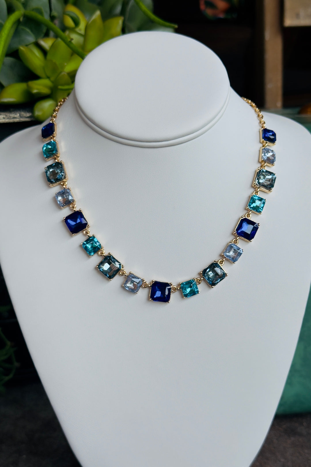 The Luna Statement Necklace – Coastal Blue