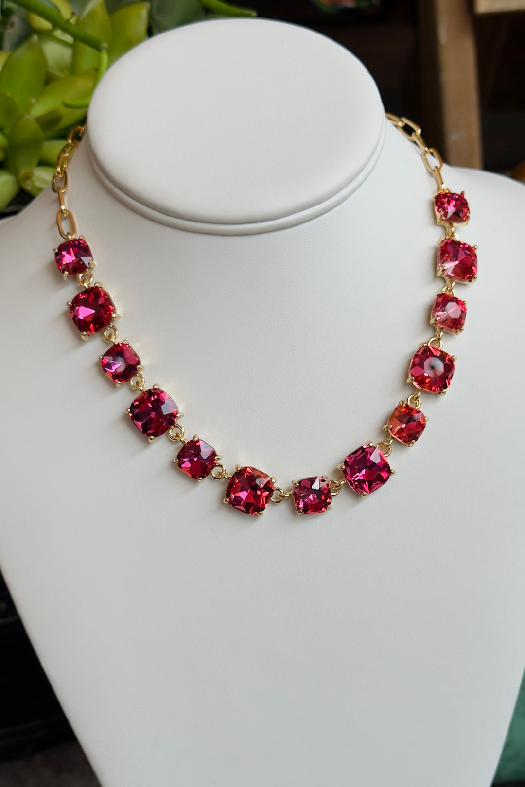 The Luna Statement Necklace – Ruby
