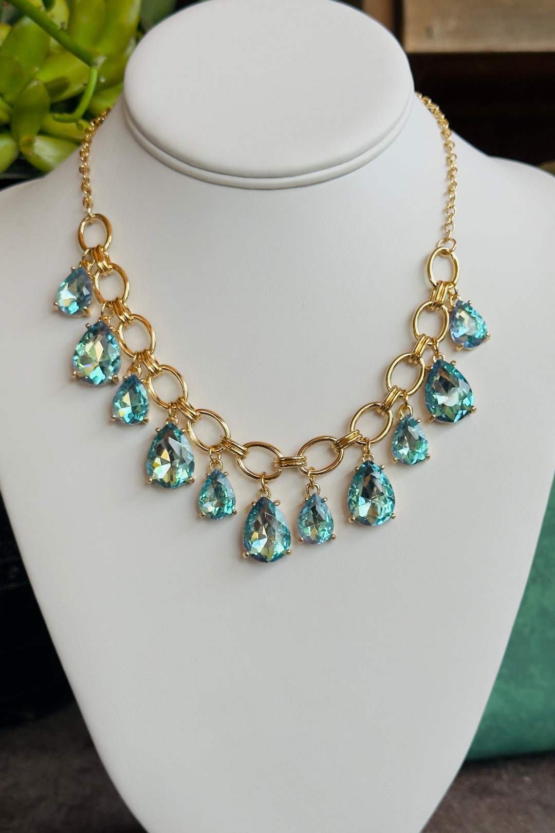 The Ava Necklace – Blue Crystal AB