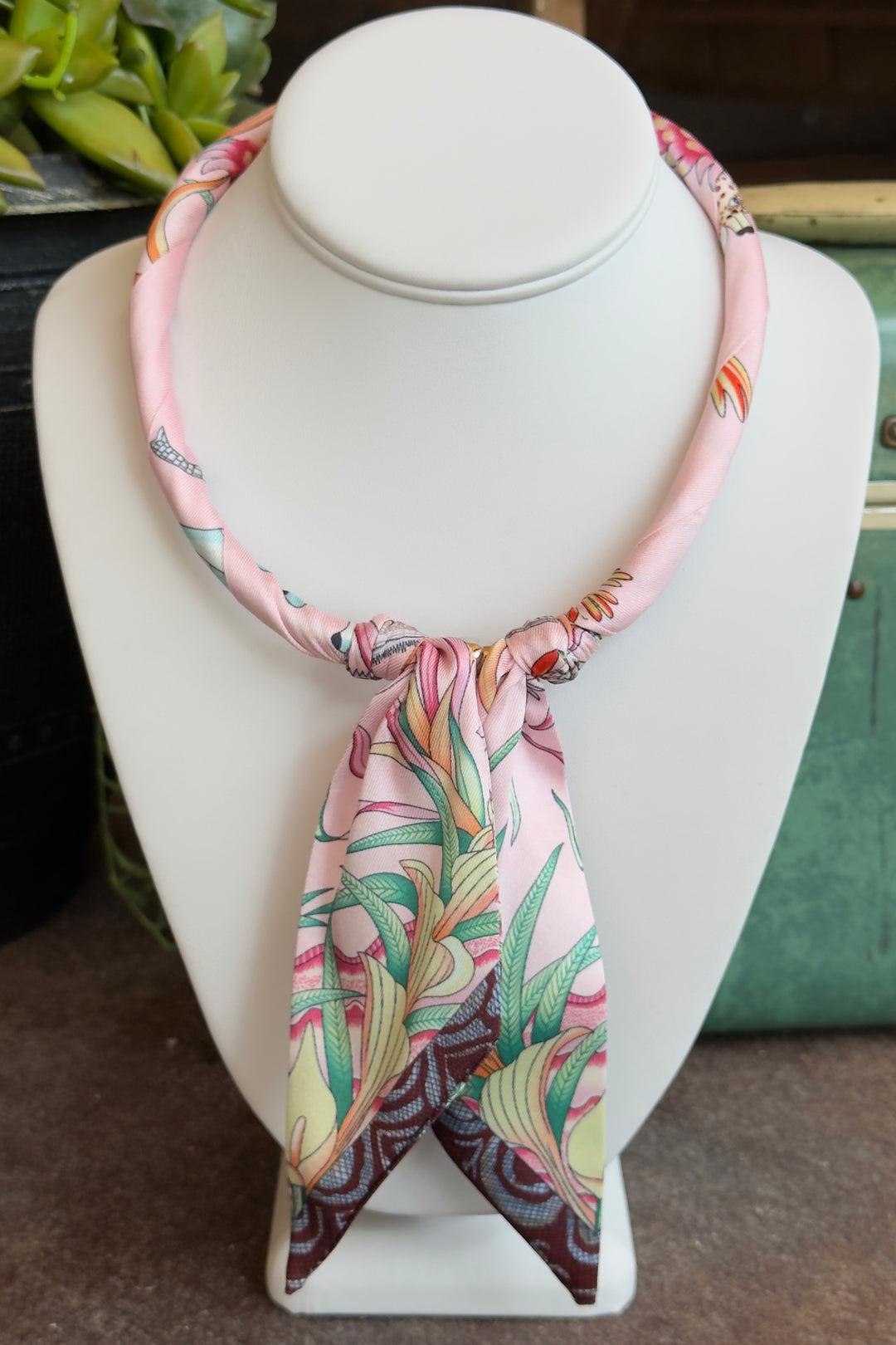 The Palm Paradise Scarf Necklace