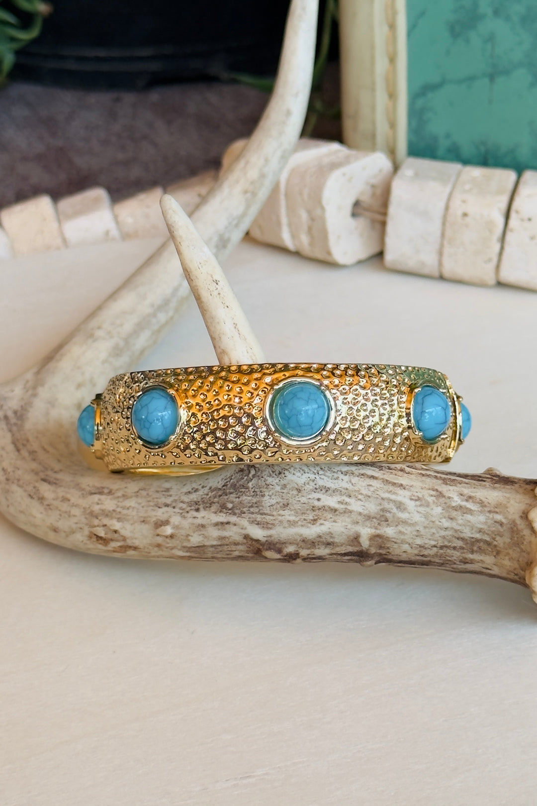 The Marbella Cuff Bracelet – Turquoise
