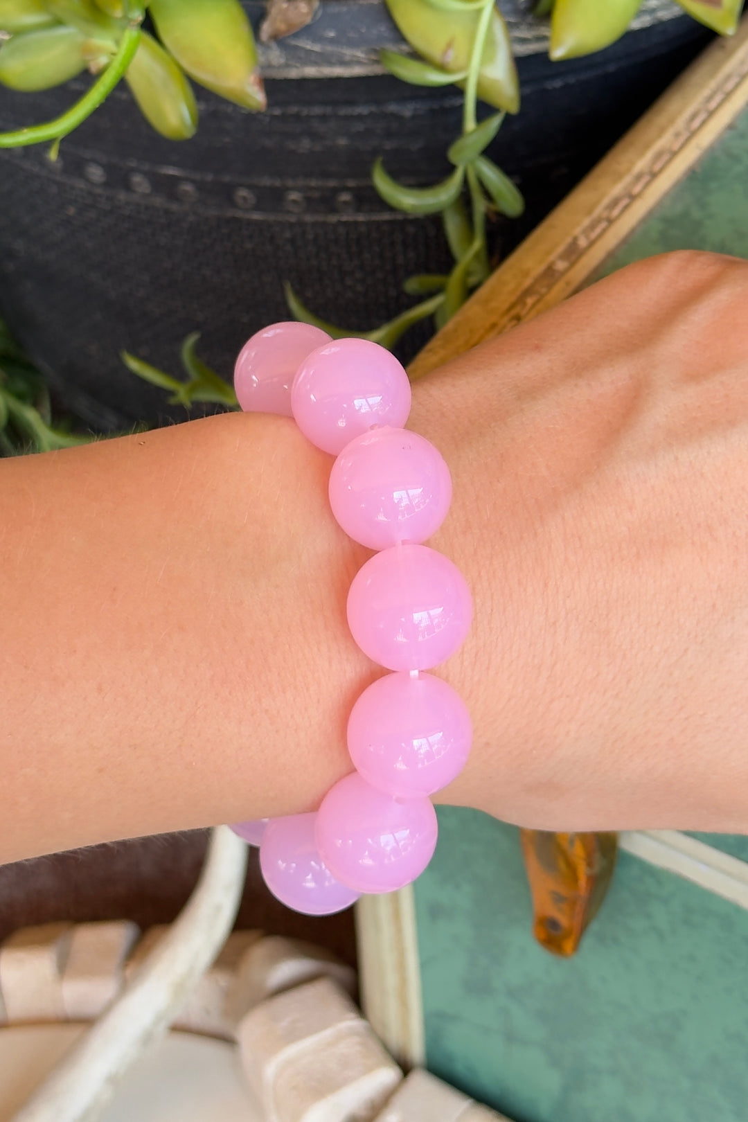 The Paloma Beaded Bracelet – Soft Pink