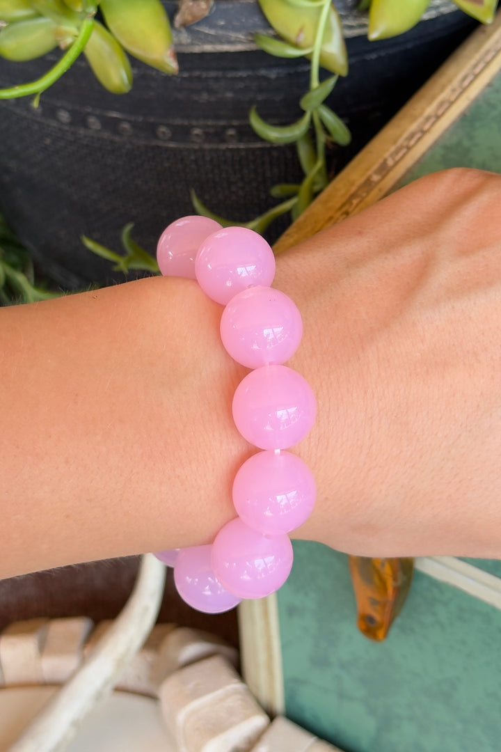 The Paloma Beaded Bracelet – Soft Pink