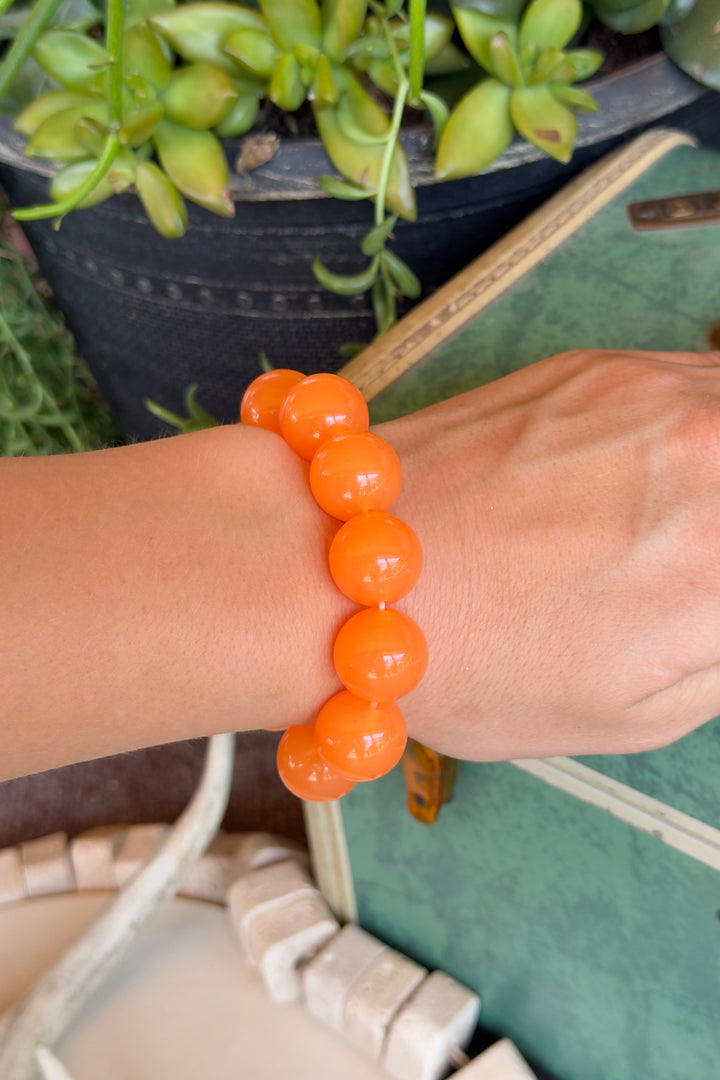 The Paloma Beaded Bracelet – Sunset Orange