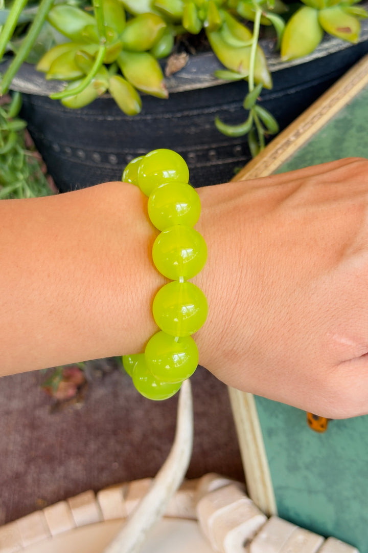 The Paloma Beaded Bracelet – Lime Pop