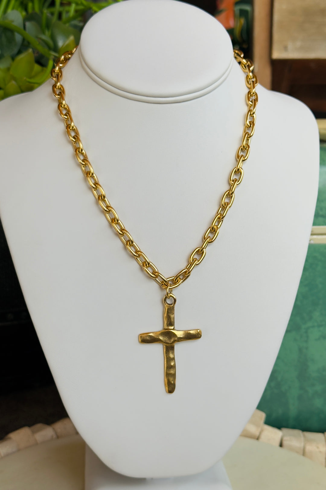 Bar E Heritage Cross Necklace