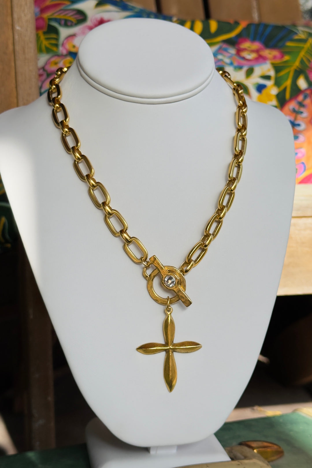 Bar E Grace Upon Grace Toggle Necklace