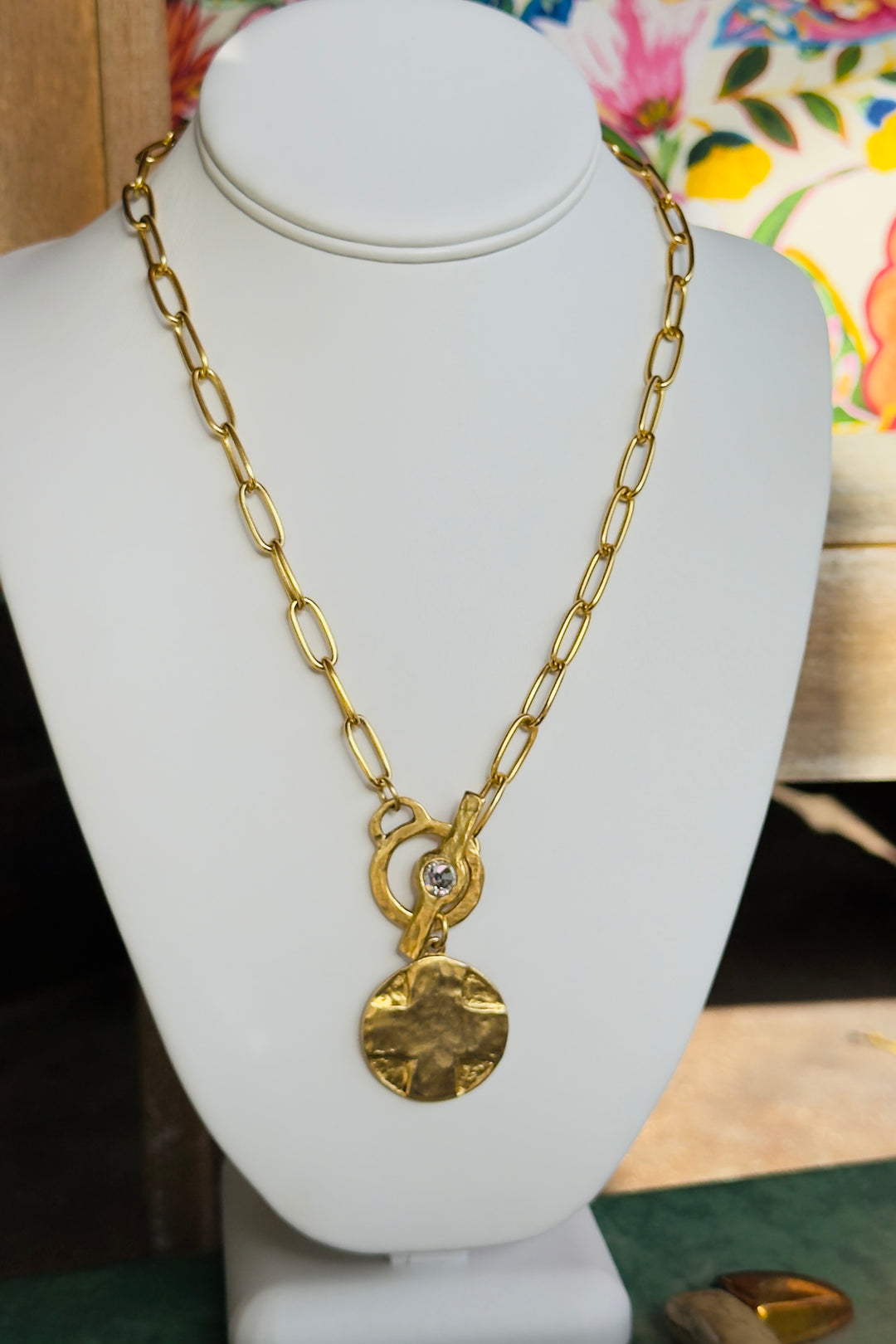 Bar E Faith &amp; Grace Coin Necklace