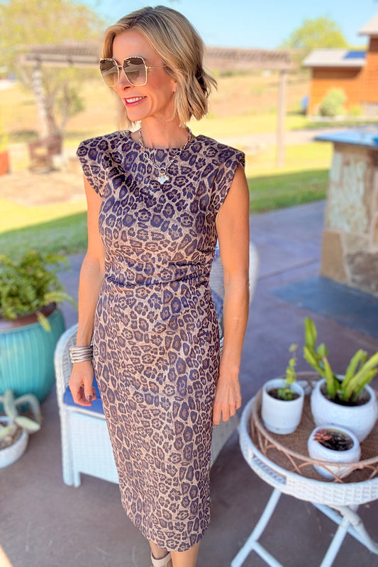 Leopard Luxe Midi Dress