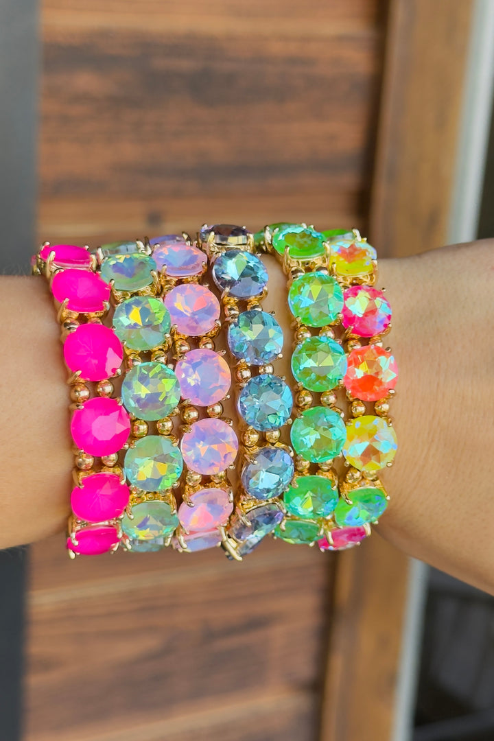 The Radiance Stretch Bracelet – Hot Pink