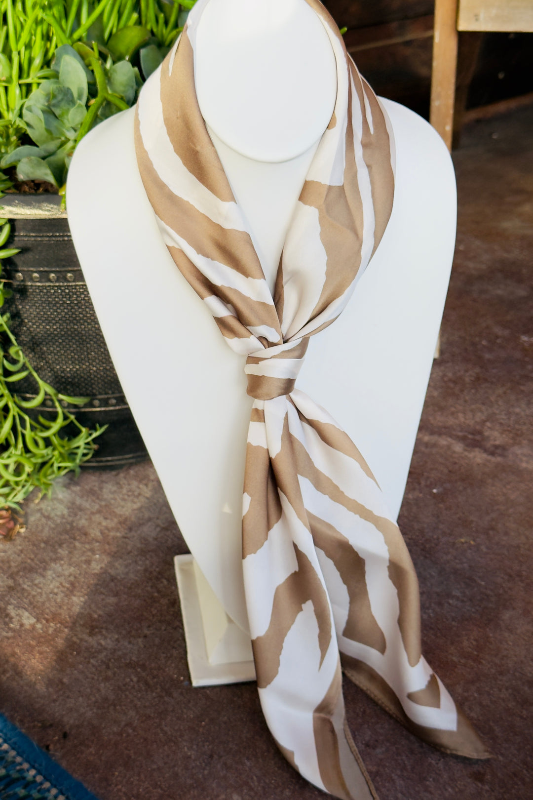 The Wild Silk Scarf – Taupe